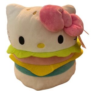 Gund Sanrio Hello Kitty Burger Plush Stuffed Animal Hamburger 9 Inch NWT